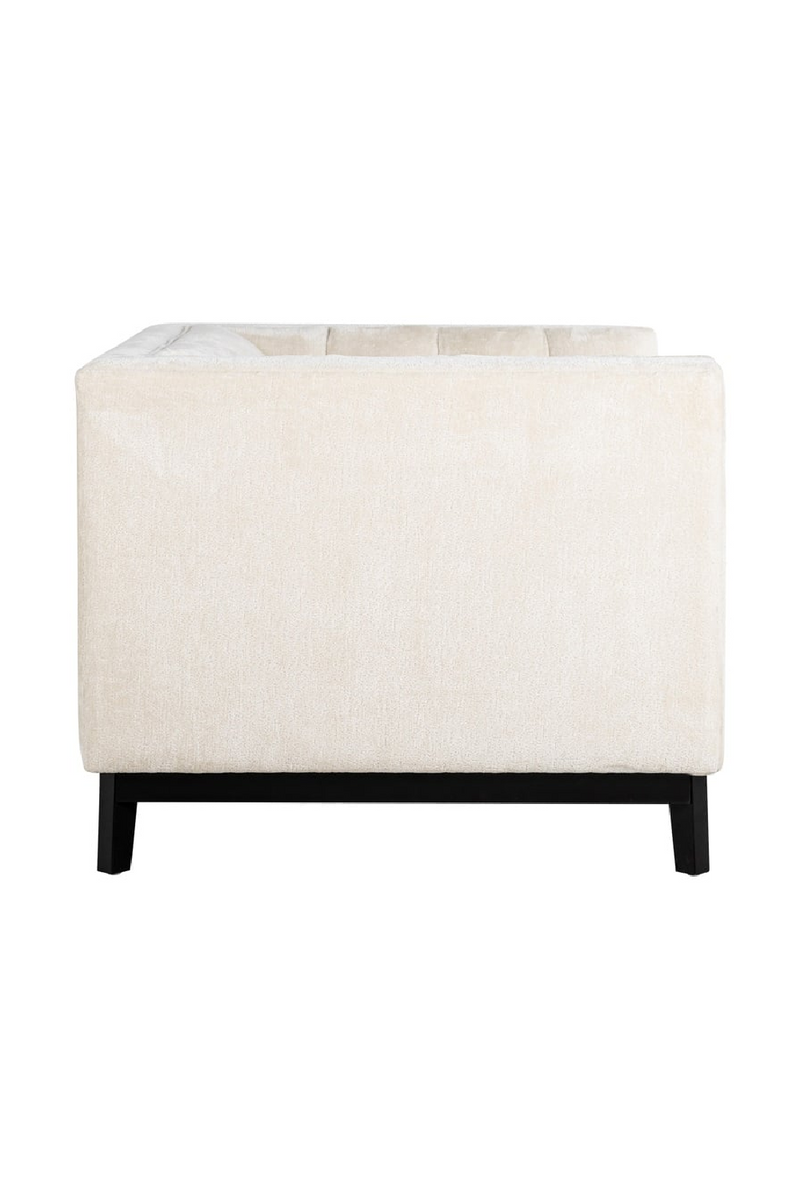 Fauteuil en chenille blanc | Richmond Beaudy | Meubleluxe.fr