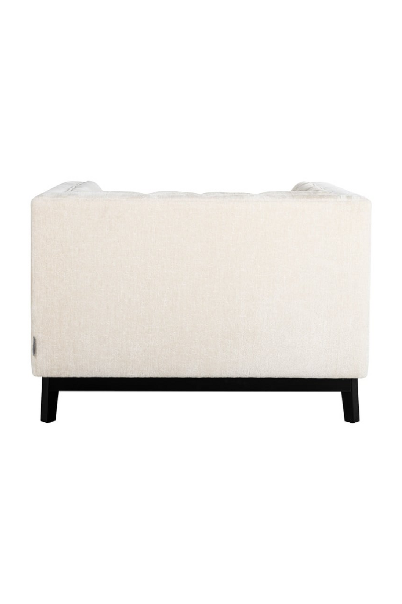 Fauteuil en chenille blanc | Richmond Beaudy | Meubleluxe.fr