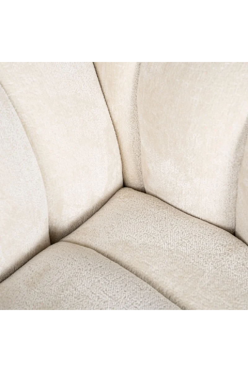 Fauteuil en chenille blanc | Richmond Beaudy | Meubleluxe.fr