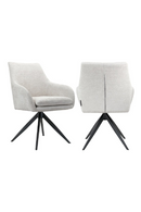 Chaise pivotante en tissu crème | Richmond Lisonne | Meubleluxe.fr