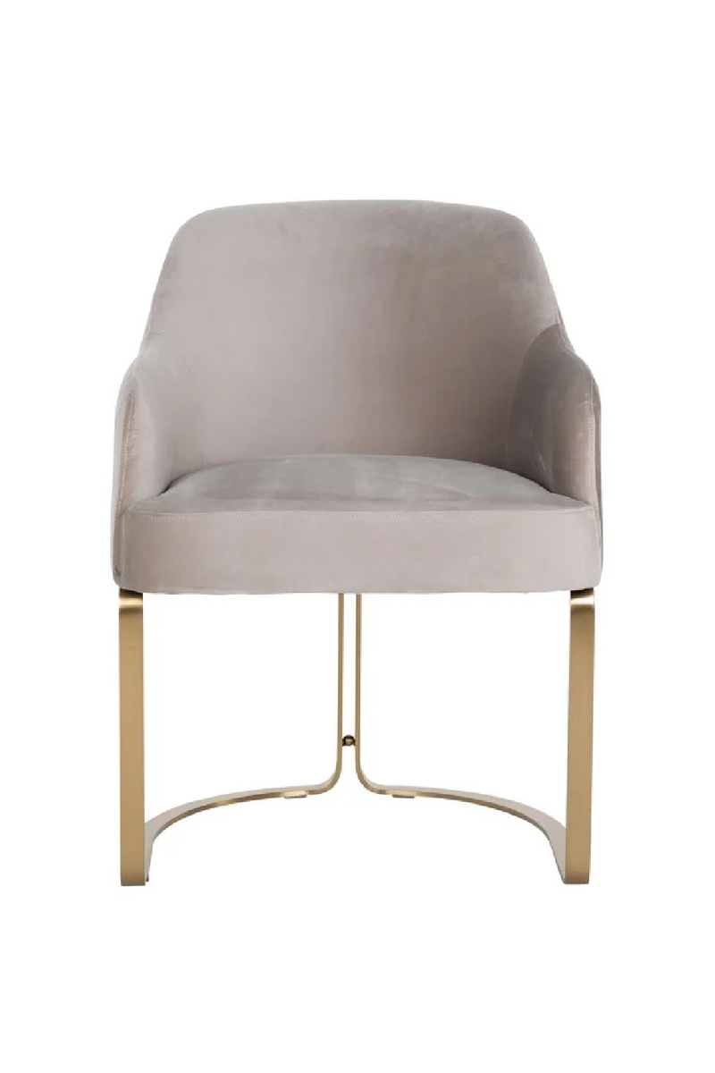 Chaise de salle à manger en velours taupe | Richmond Hadley | Meubleluxe.fr