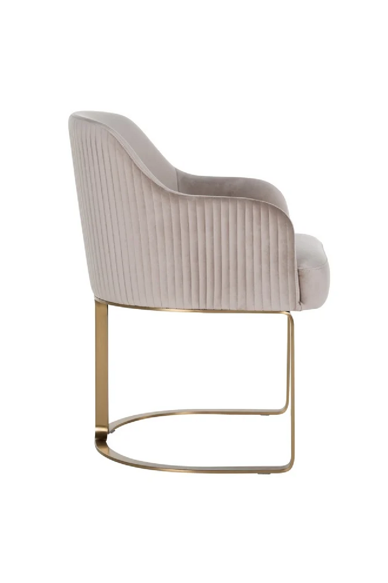 Chaise de salle à manger en velours taupe | Richmond Hadley | Meubleluxe.fr