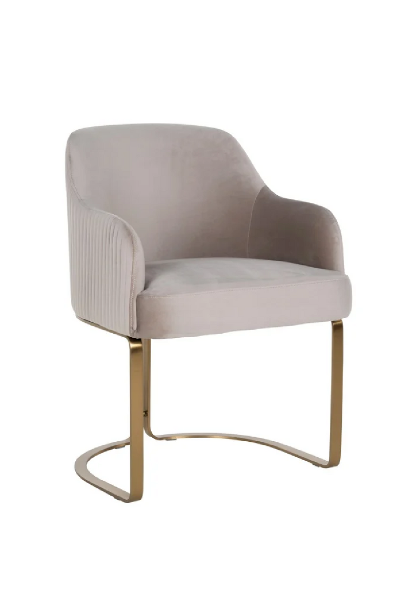 Chaise de salle à manger en velours taupe | Richmond Hadley | Meubleluxe.fr