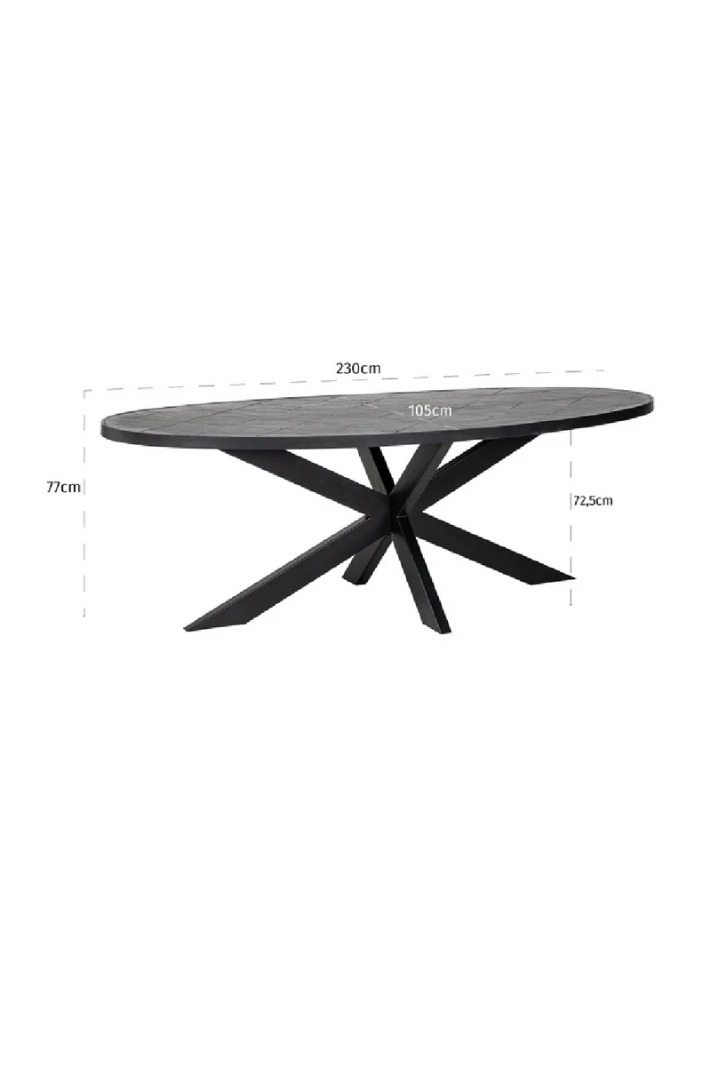 Table de salle à manger ovale en pierre | Richmond Scotch | Meubleluxe.fr