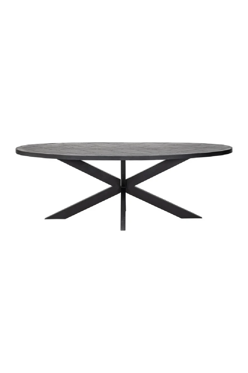 Table de salle à manger ovale en pierre | Richmond Scotch | Meubleluxe.fr