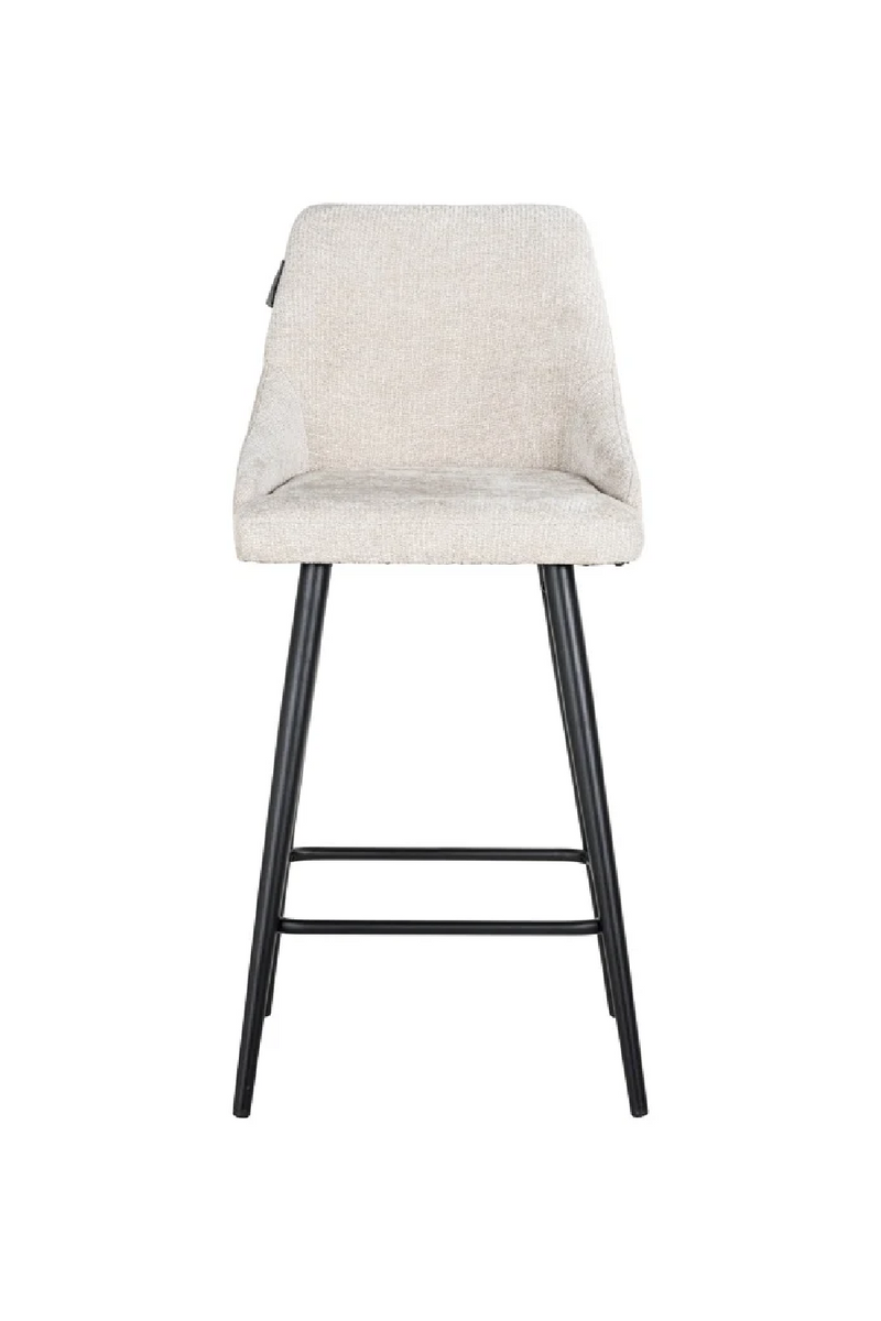 Tabouret de comptoir en tissu crème (lot de 2) | Richmond Brooke | Meubleluxe.fr