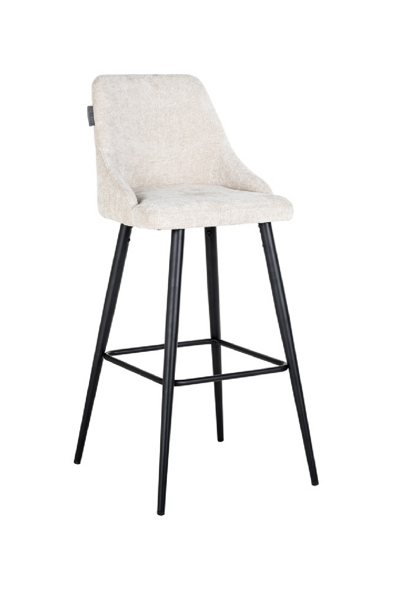 Tabouret de bar en tissu crème (lot de 2) | Richmond Brooke | Meubleluxe.fr