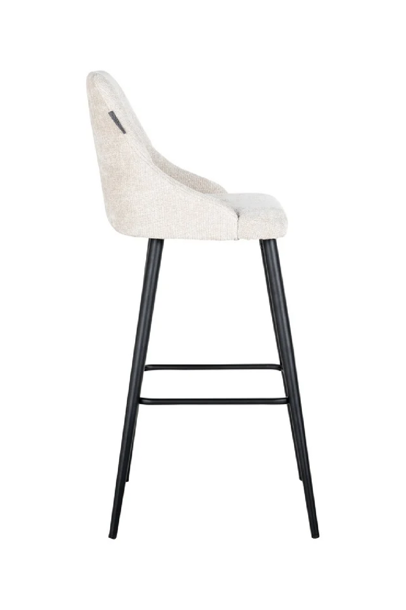 Tabouret de bar en tissu crème (lot de 2) | Richmond Brooke | Meubleluxe.fr