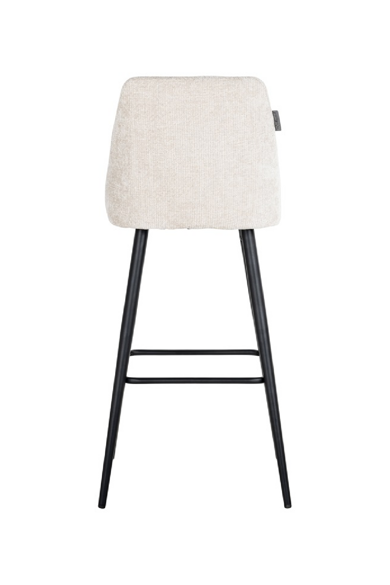 Tabouret de bar en tissu crème (lot de 2) | Richmond Brooke | Meubleluxe.fr