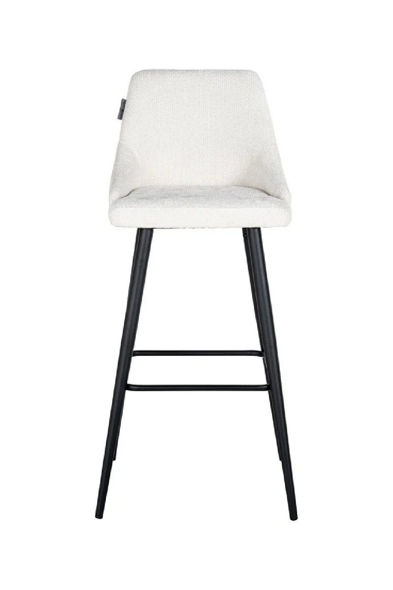 Tabouret de bar en tissu blanc (lot de 2) | Richmond Brooke | Meubleluxe.fr