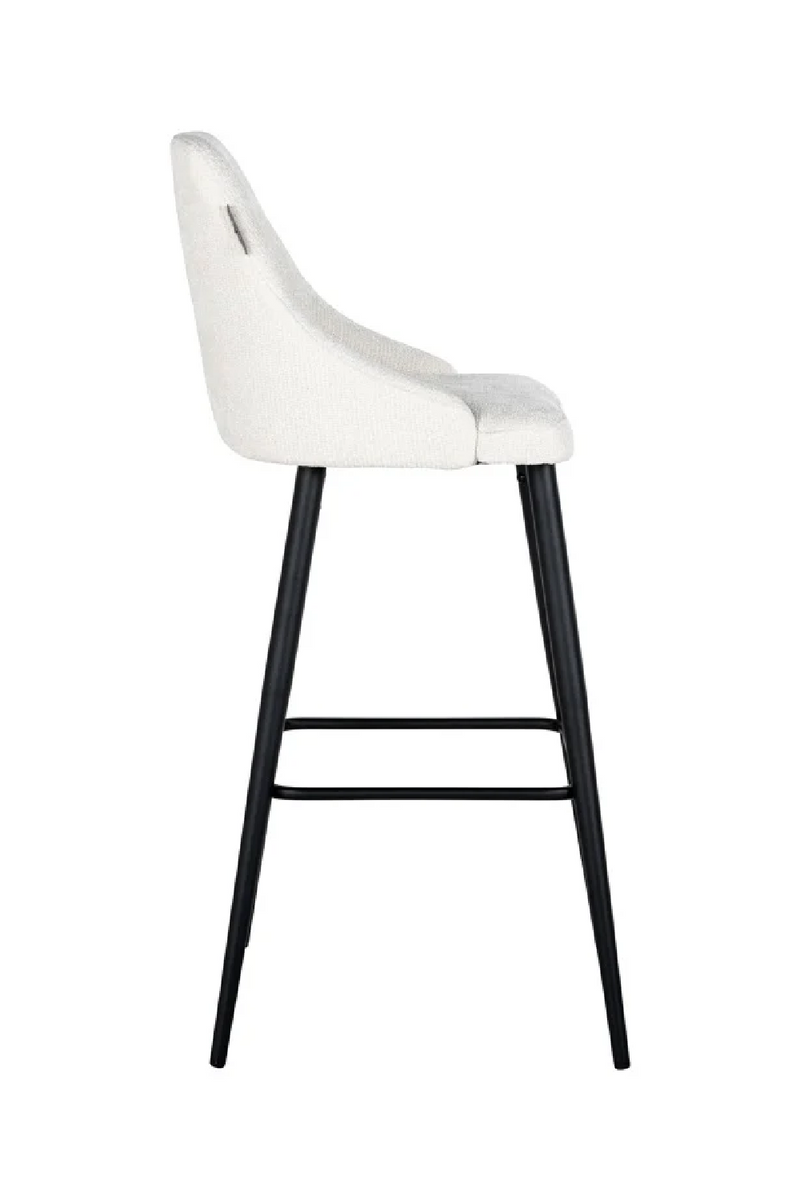 Tabouret de bar en tissu blanc (lot de 2) | Richmond Brooke | Meubleluxe.fr