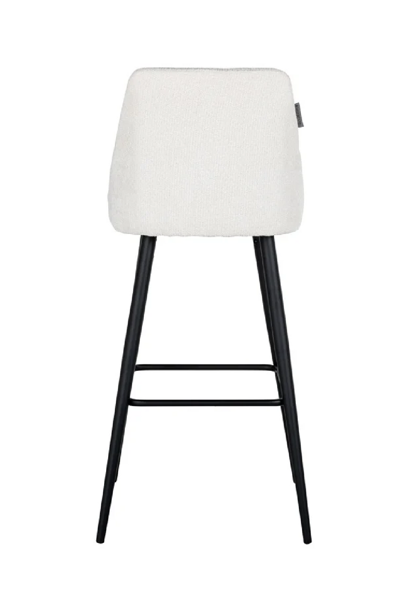 Tabouret de bar en tissu blanc (lot de 2) | Richmond Brooke | Meubleluxe.fr