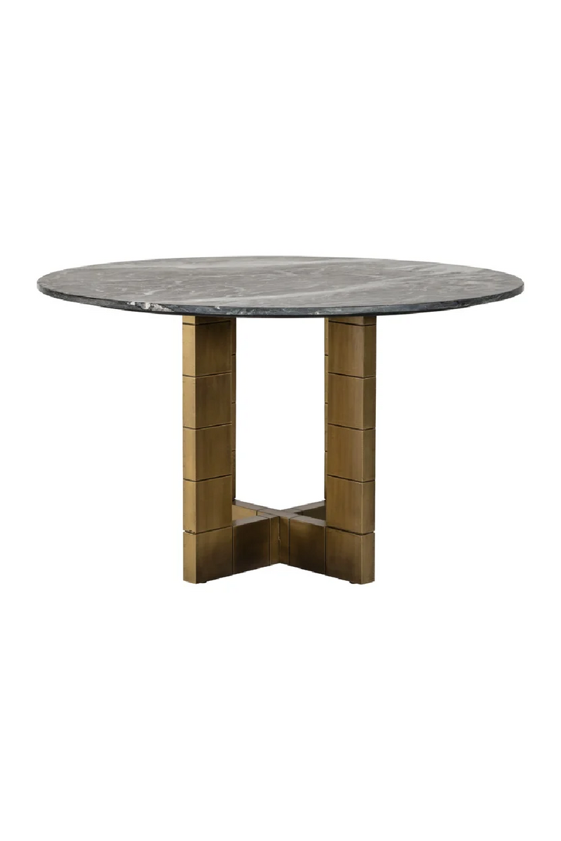 Table de salle à manger ronde en marbre noir | Richmond Collada | Meubleluxe.fr