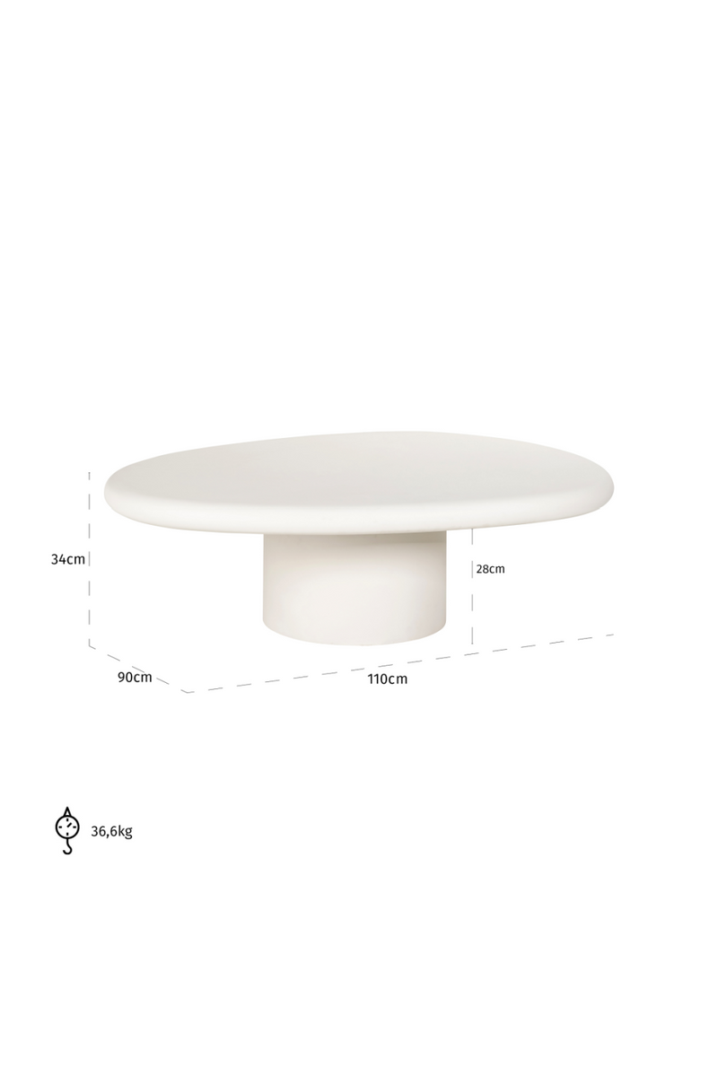 Table basse ronde en fibre recyclée | Richmond Bloomstone | Meubleluxe.fr