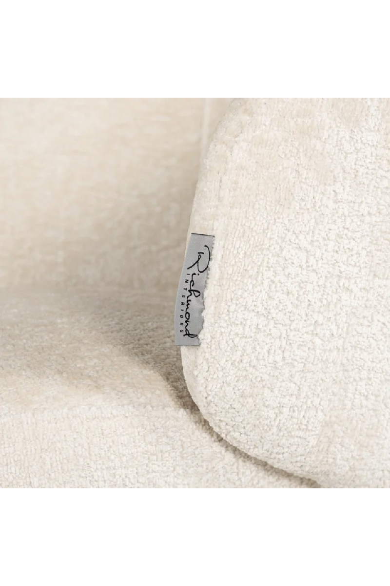 Chaise de salle à manger en chenille blanche | Richmond Amphara | Meubleluxe.fr