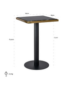 Table de salle à manger carrée en marbre noir | Richmond Zenza | Meubleluxe.fr