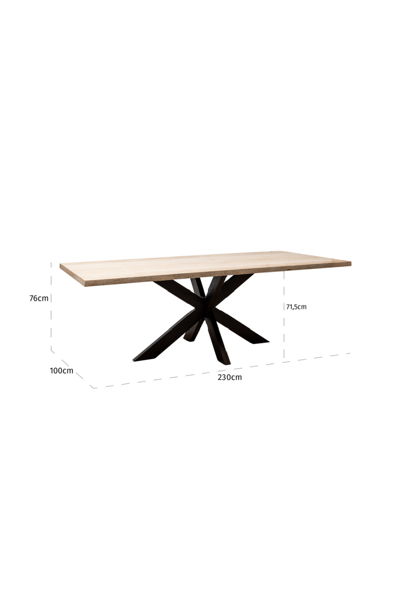 Table de salle à manger rectangulaire en travertin 230 cm | Richmond Avalon | Meubleluxe.fr