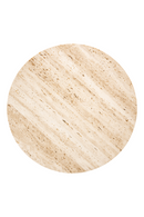 Table d'appoint en bronze et travertin (lot de 2) | Richmond Avalon | Meubleluxe.fr