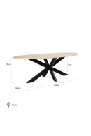 Table de salle à manger ovale en travertin 230 cm | Richmond Avalon | Meubleluxe.fr