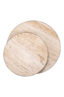 Table basse en bronze et travertin | Richmond Avalon | Meubleluxe.fr