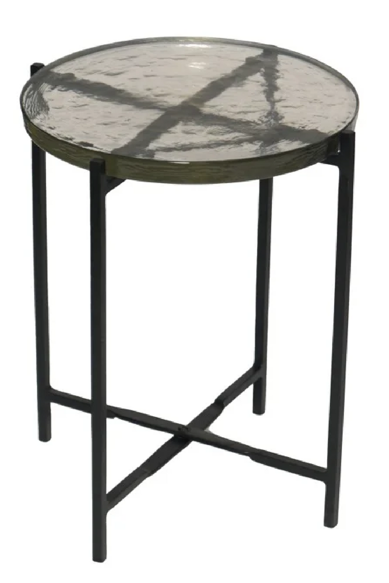 Table d'appoint ronde en verre | Richmond Burrow | Meubleluxe.fr