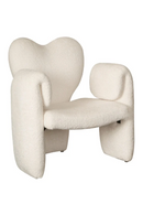 Chaise d'appoint en forme de cœur bouclé blanc | Richmond Didi | Meubleluxe.fr