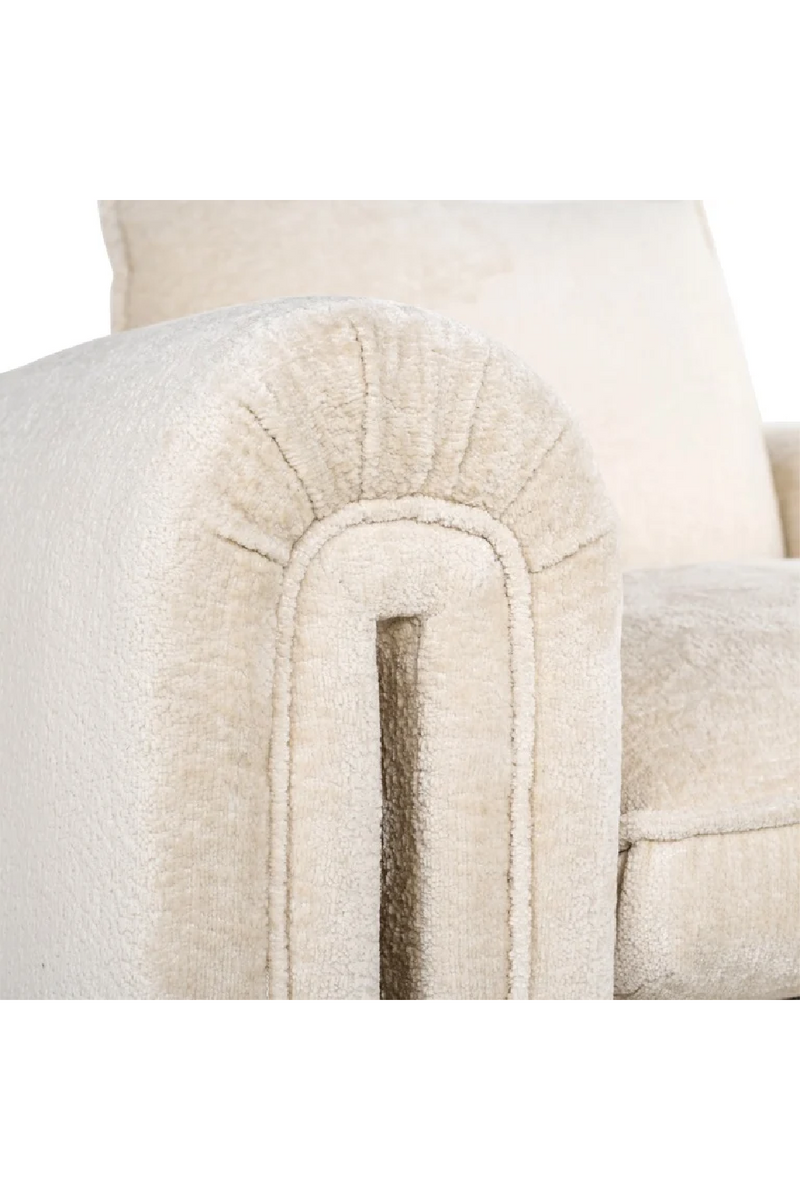 Fauteuil moderne en chenille beige  | Richmond Sandro