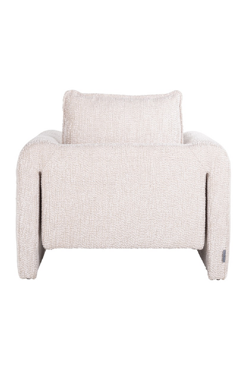 Fauteuil moderne en chenille beige | Richmond Sandro | Meubleluxe.fr