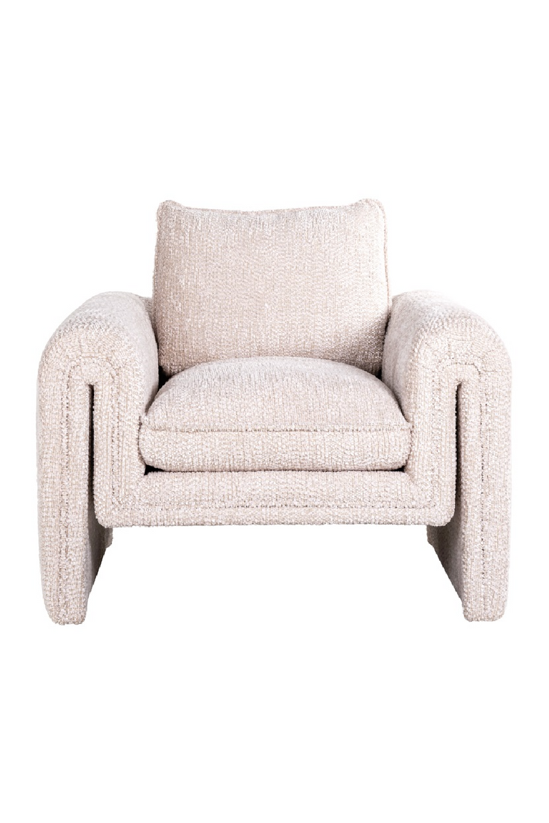 Fauteuil moderne en chenille beige | Richmond Sandro | Meubleluxe.fr