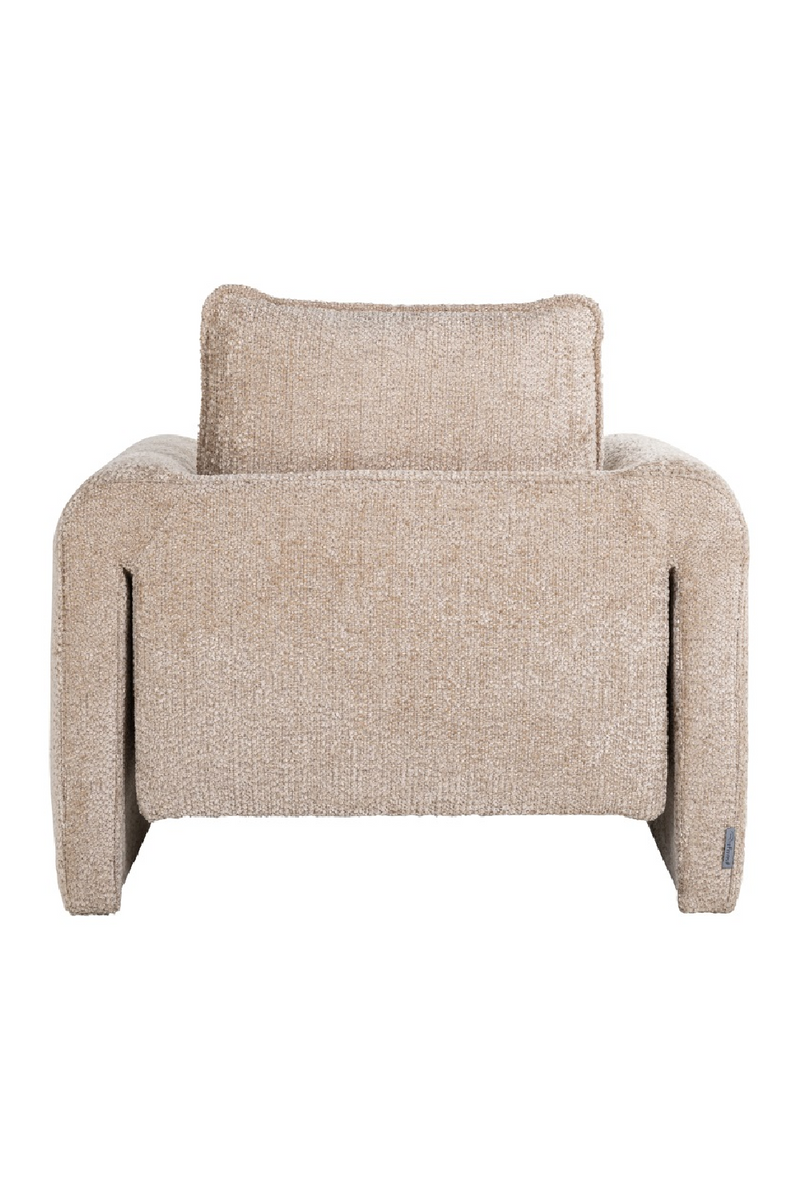 Fauteuil moderne en chenille beige | Richmond Sandro | Meubleluxe.fr