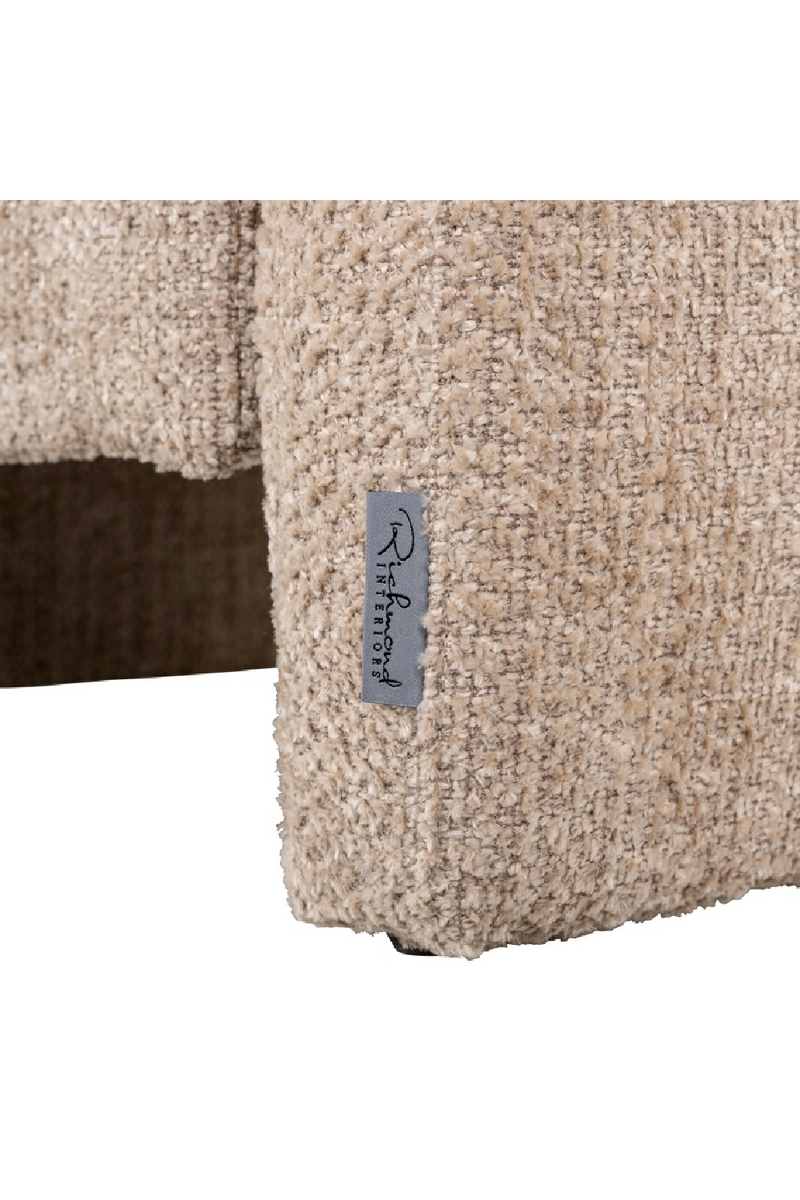 Fauteuil moderne en chenille beige | Richmond Sandro | Meubleluxe.fr