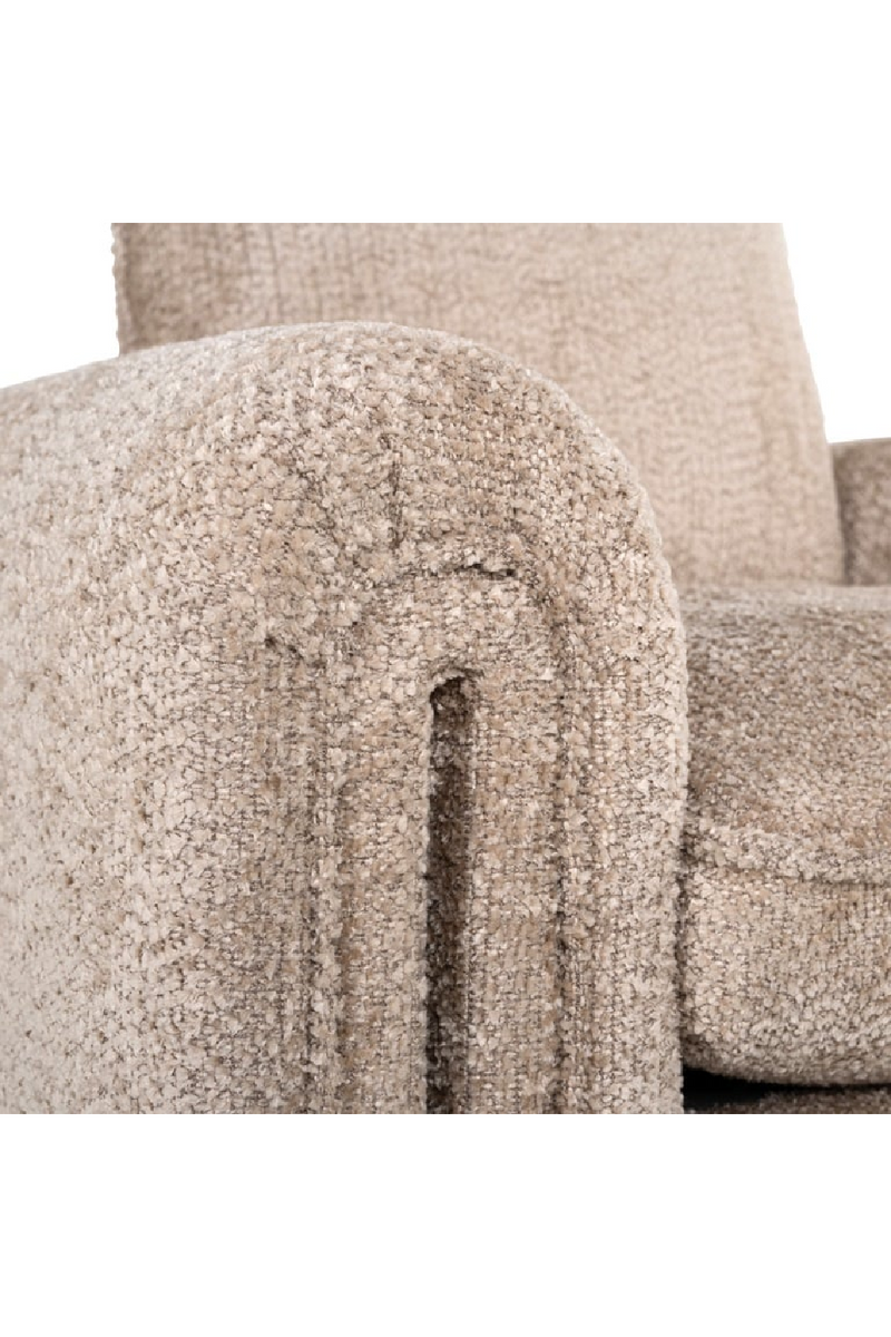 Fauteuil moderne en chenille beige | Richmond Sandro | Meubleluxe.fr