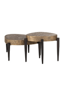 Table basse gigogne vintage dorée (lot de 2) | Richmond Marquee | Meubleluxe.fr
