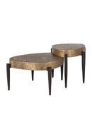 Table basse gigogne vintage dorée (lot de 2) | Richmond Marquee | Meubleluxe.fr