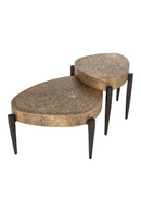 Table basse gigogne vintage dorée (lot de 2) | Richmond Marquee | Meubleluxe.fr