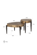 Table basse gigogne vintage dorée (lot de 2) | Richmond Marquee | Meubleluxe.fr