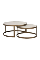 Table basse gigogne ronde | Richmond Whitebone | Meubleluxe.fr