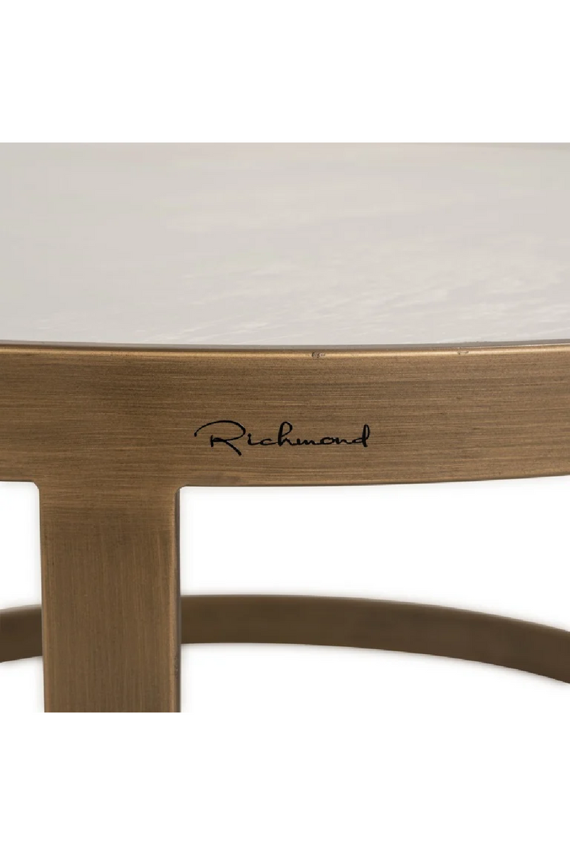 Table basse gigogne ronde | Richmond Whitebone | Meubleluxe.fr