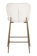 Tabouret de bar en tissu cognac | Richmond Darby | Meubleluxe.fr