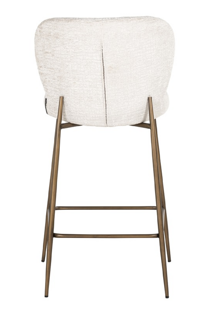 Tabouret de bar en tissu cognac | Richmond Darby | Meubleluxe.fr