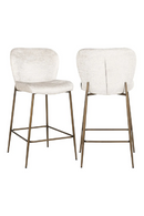 Tabouret de bar en tissu cognac | Richmond Darby | Meubleluxe.fr