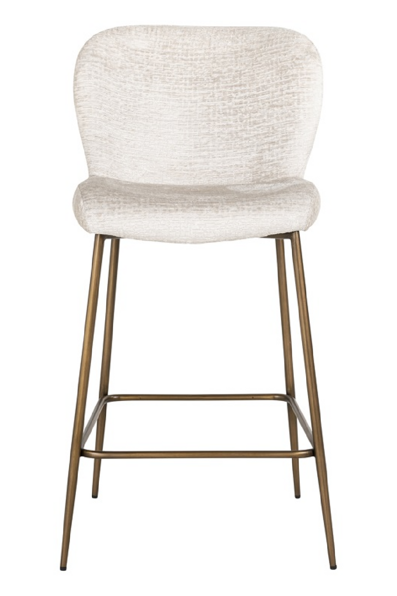 Tabouret de bar en tissu cognac | Richmond Darby | Meubleluxe.fr