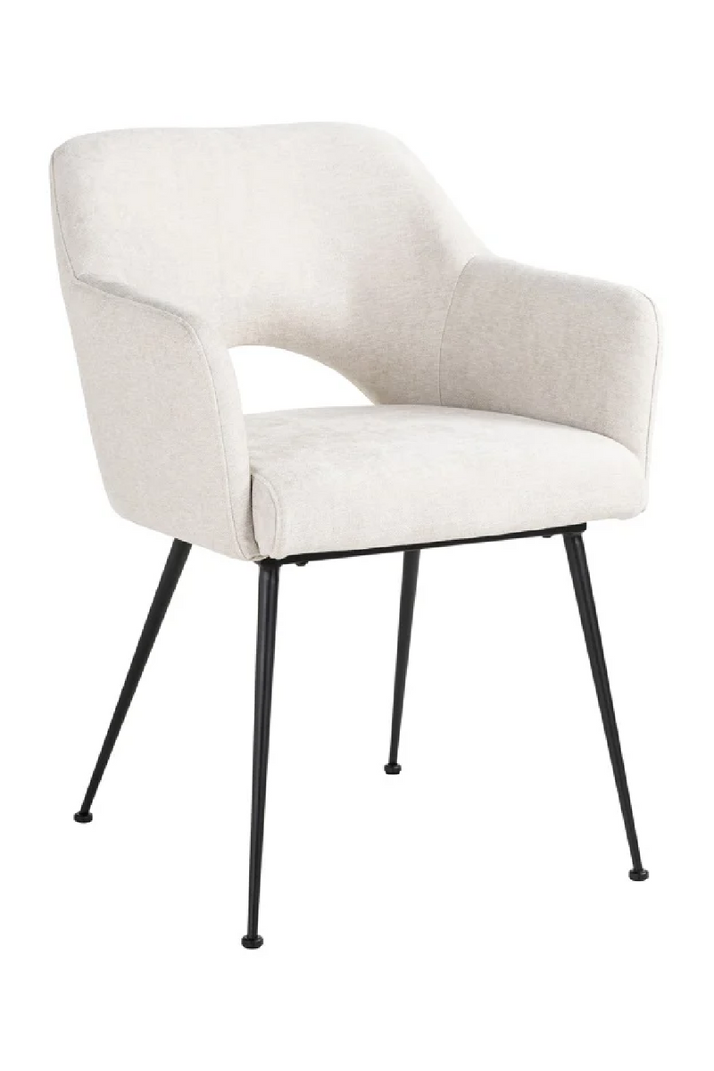 Chaise de salle à manger en tissu beige | Richmond Jenthe | Meubleluxe.fr