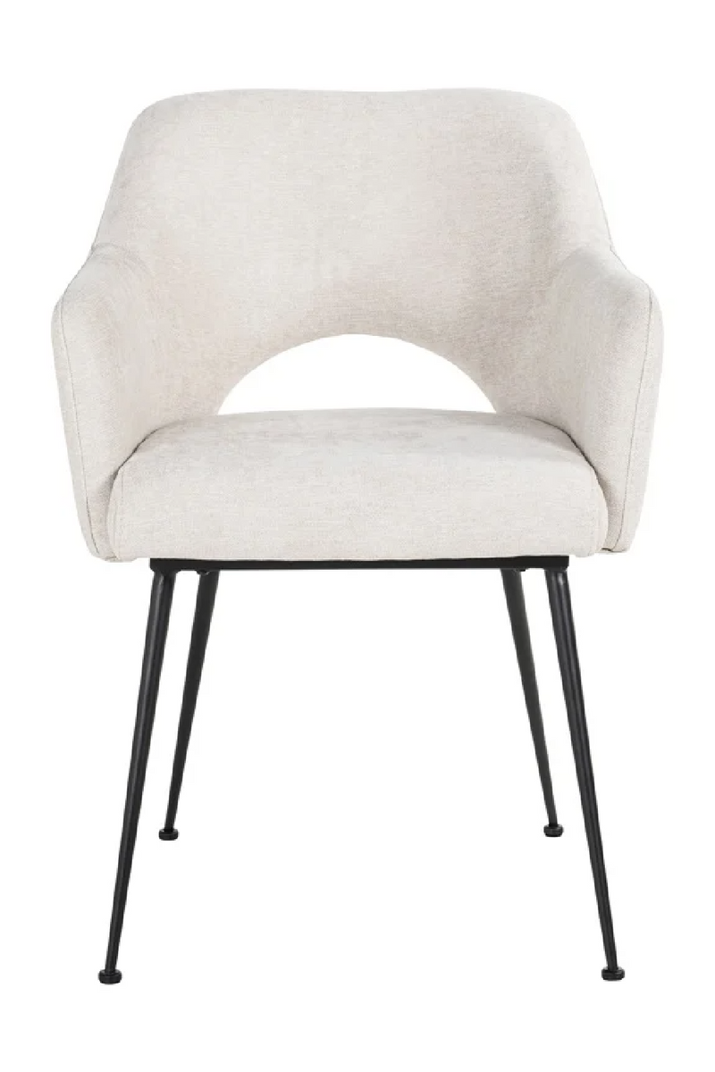 Chaise de salle à manger en tissu beige | Richmond Jenthe | Meubleluxe.fr