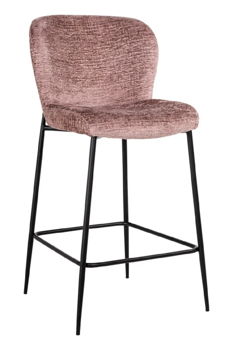 Tabouret de bar en tissu cognac | Richmond Darby | Meubleluxe.fr