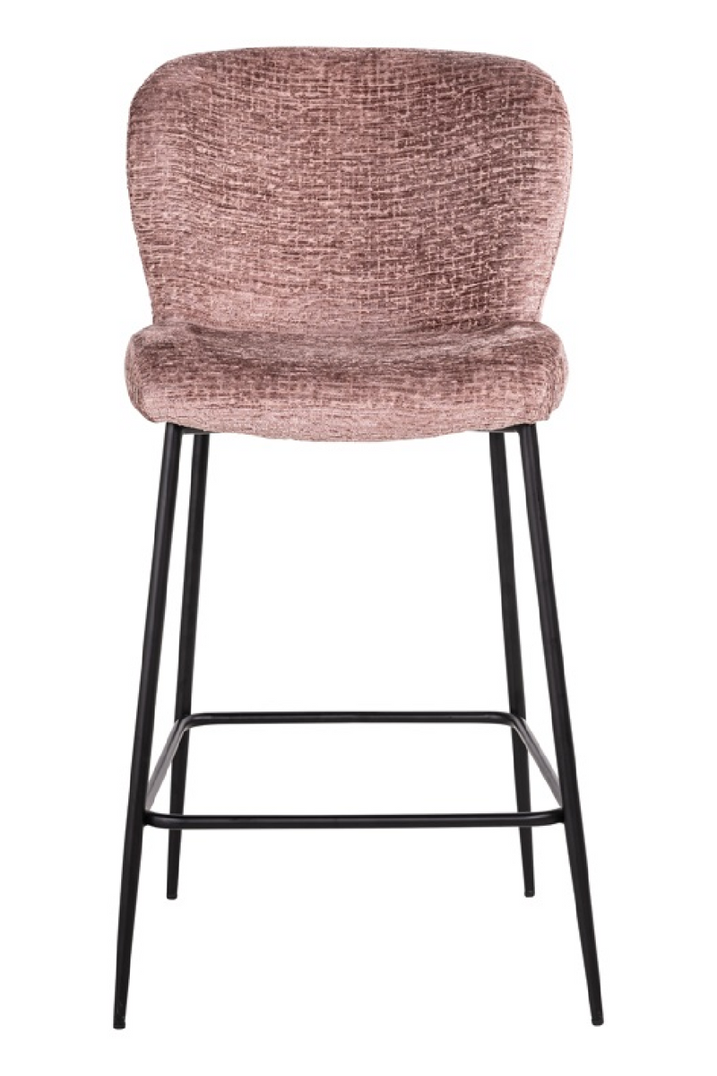 Tabouret de bar en tissu cognac | Richmond Darby | Meubleluxe.fr