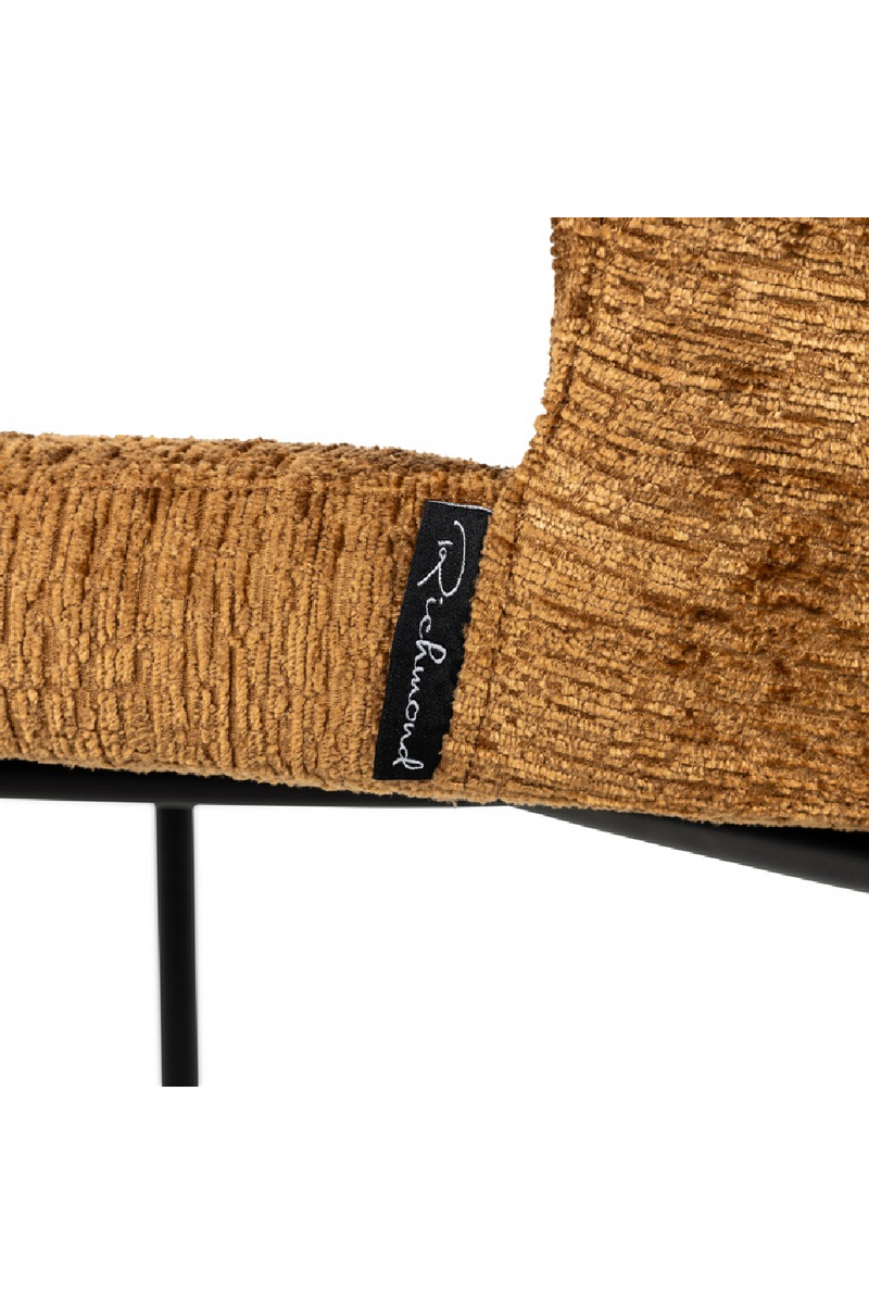 Chaise de bar en tissu cognac | Richmond Darby| Meubleluxe.fr