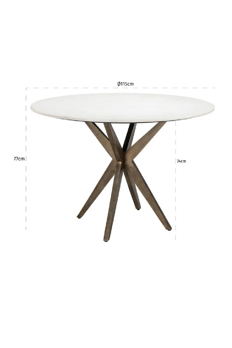 Table à manger ronde en marbre | Richmond Maisy | Meubleluxe.fr