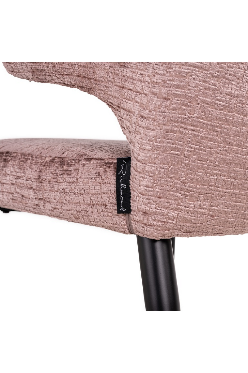 Chaise de salle à manger en tissu rose | Richmond Taylor | Meubleluxe.fr