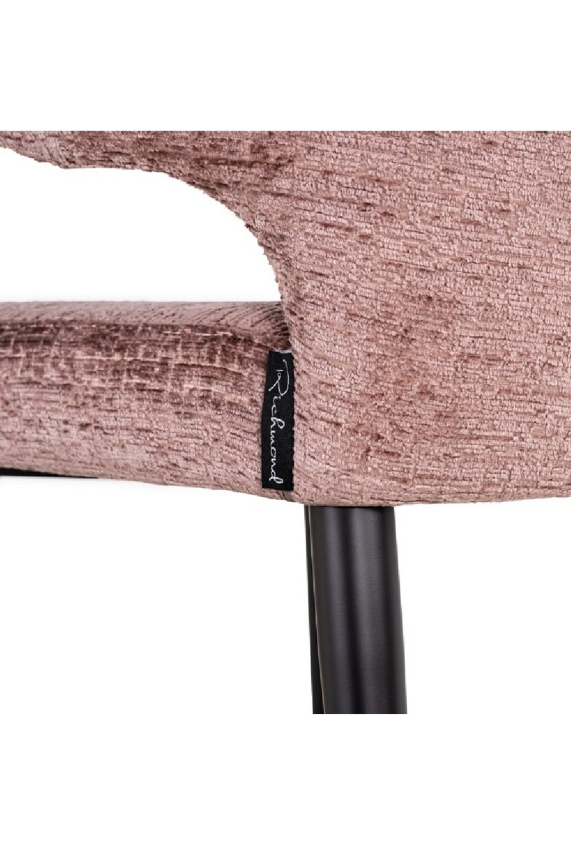 Chaise de bar incurvée en tissu moutarde | Richmond Taylor | Meubleluxe.fr